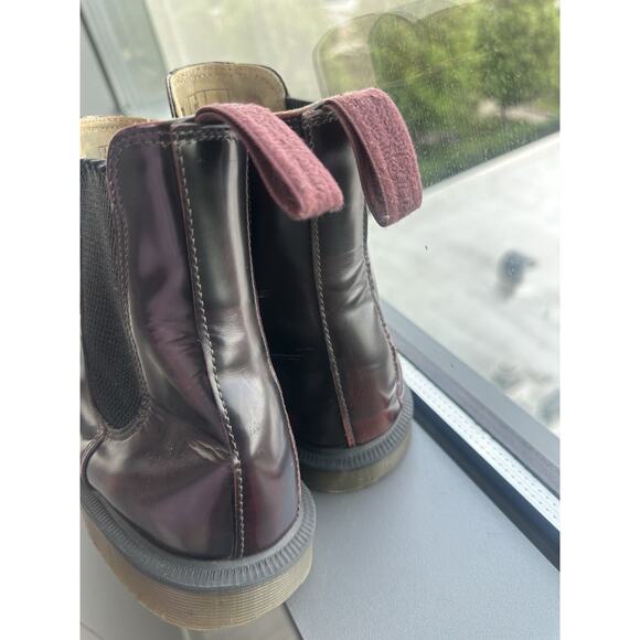 Dr. Martens Burgundy Leather Chelsea Ankle Boots Slip On Round Toe US 8 main image 7